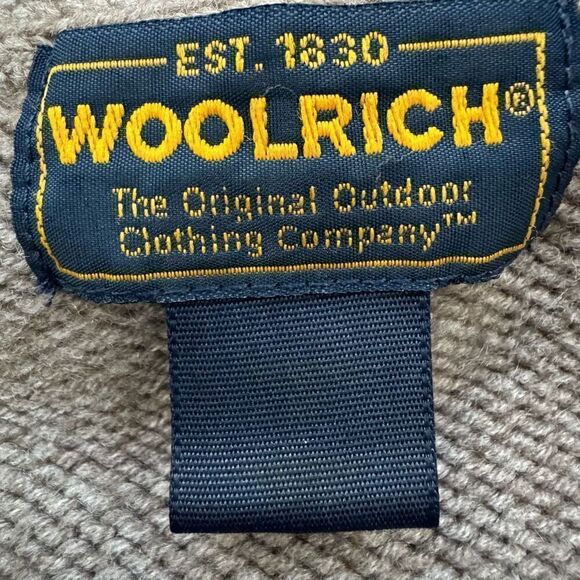Woolrich Zip Up Hoodie Wool Blend Tan/Khaki Color Preppy Style Women’s Medium - Picture 3 of 11
